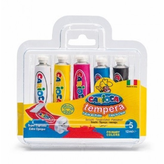 Blt.5 tubos guache extra-fino 12ml carioca