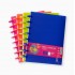 Caderno discos unikolor A4 60fls paut. Cores fortes
