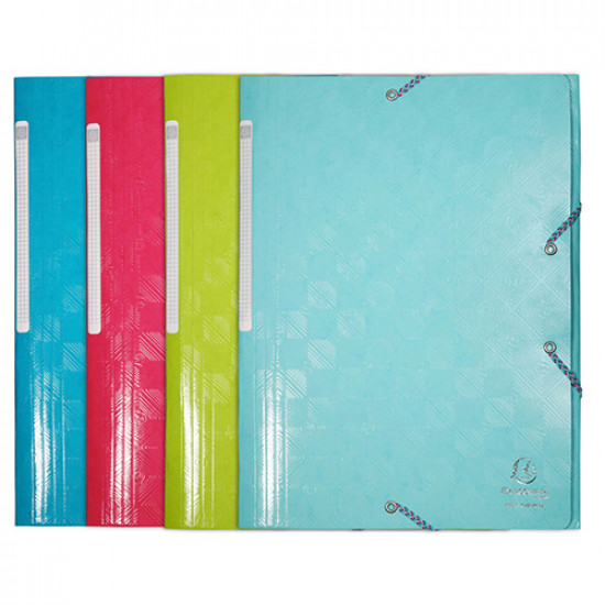 Capa c/elásticos A4 com 3 abas sort.