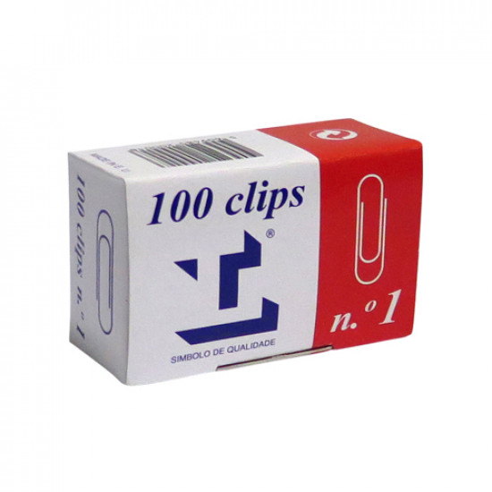 Cx.100 clips zincados lismania nº1