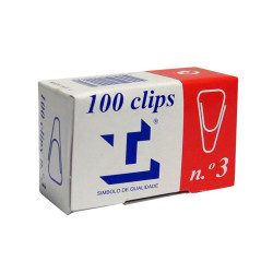 Cx.100 clips zincados lismania nº3 Cx.100 clips zincados lismania nº3