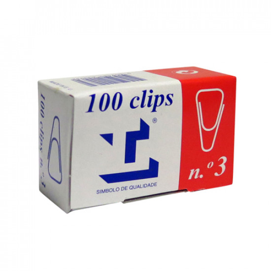 Cx.100 clips zincados lismania nº3