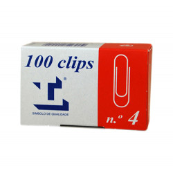 Cx.100 clips zincados lismania nº4 Cx.100 clips zincados lismania nº4