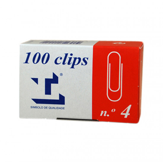 Cx.100 clips zincados lismania nº4