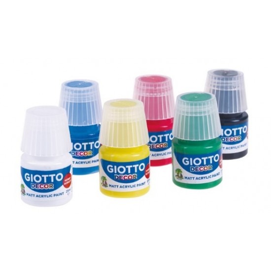 Cx. 6 frascos guache Decor Acrylic 25ml