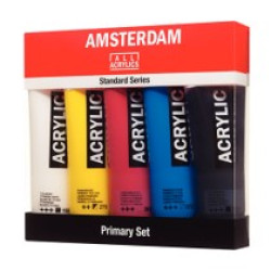 Blister 5 Tintas Acrílicas Amsterdam 120ml Primário Blister 5 Tintas Acrílicas Amsterdam 120ml Primário