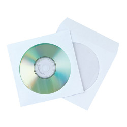 Bolsa p/cd-dvd em papel c/janela branco p/1cd    Bolsa p/cd-dvd em papel c/janela branco p/1cd