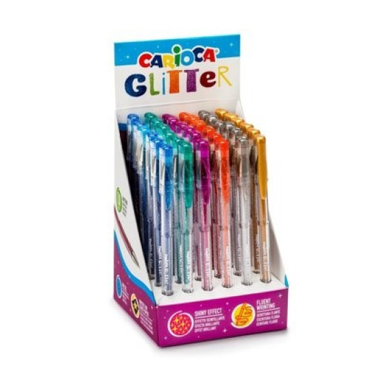 Esferográficas Carioca Glitter Gel 1,0mm Sortidas 