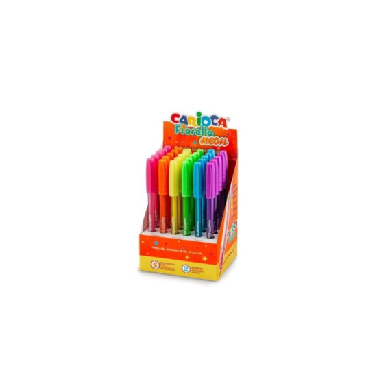 Esferográficas Carioca Fiorella 1mm Neon