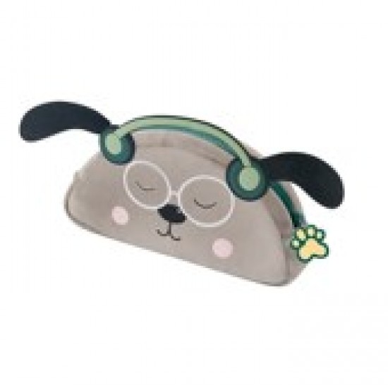 Estojo Dog Person Green Furry retangular  