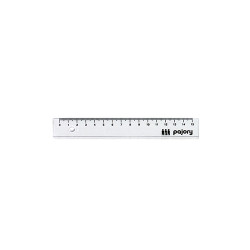 Régua plástico 15cm cristal Régua plástico 15cm cristal