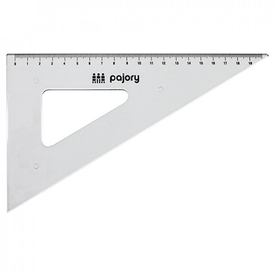 Esquadro 60º/21cm e-21cm plástico cristal