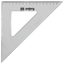 Esquadro 45º/26cm e-17cm plástico cristal Esquadro 45º/26cm e-17cm plástico cristal