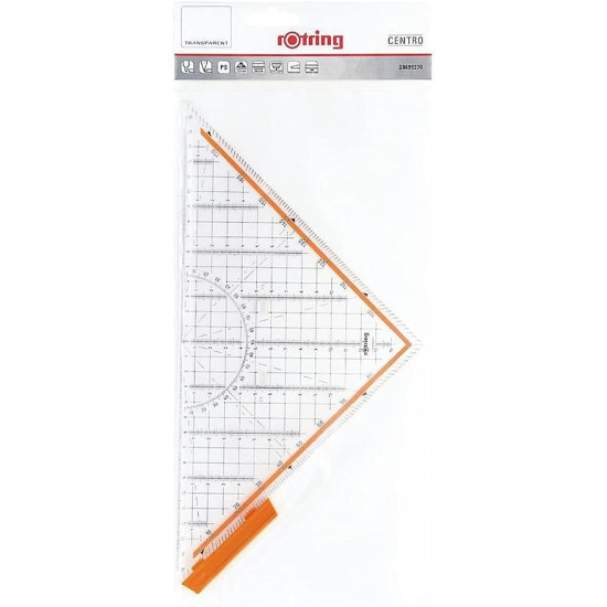 Rotring Centro - Esquadro de desenho profissional (32 cm)