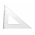 Esquadro 60º/28cm Plástico Cristal