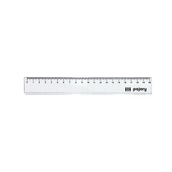 Régua plástico 20cm cristal Régua plástico 20cm cristal