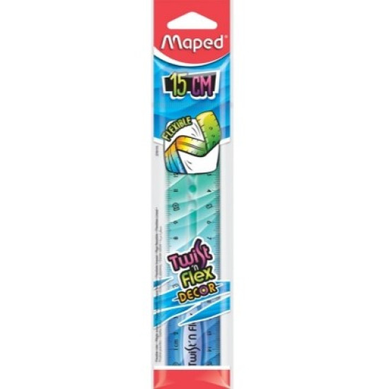 Régua 15 cm Maped Twist & Flex Decor 