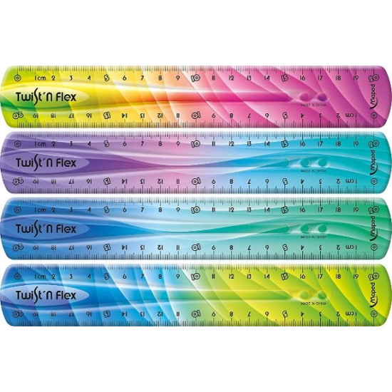 Régua 20 cm flexível Twist Decor 