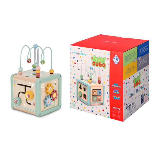 Jogo Infantil Imaginovo Madeira - Cubo de Atividades