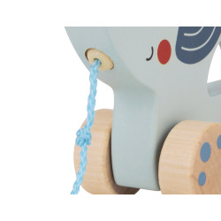 Jogo Infantil Imaginovo Madeira - Elefante Para Arrastar Com Rodas