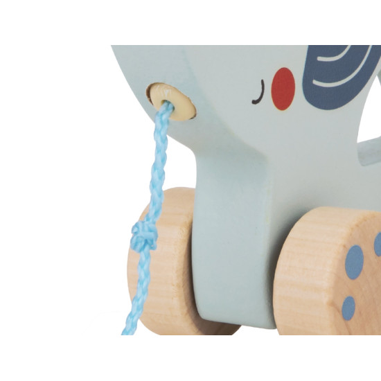 Jogo Infantil Imaginovo Madeira - Elefante Para Arrastar Com Rodas