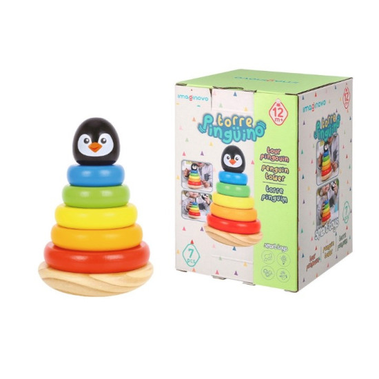 Jogo Infantil Imaginovo - Torre De Formas Empilhaveis