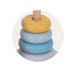 Jogo Infantil Imaginovo Madeira - Torre De Formas Empilháveis
