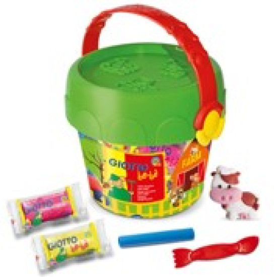 Conjunto Pasta Modelar Giotto Be-Be Balde Farm Conjunto Pasta Modelar Giotto Be-Be Balde Farm