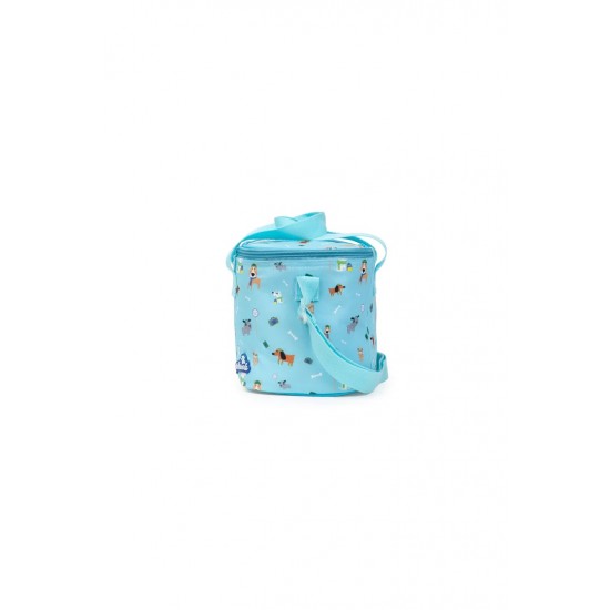 Saco Lanche Dog Person Blue 