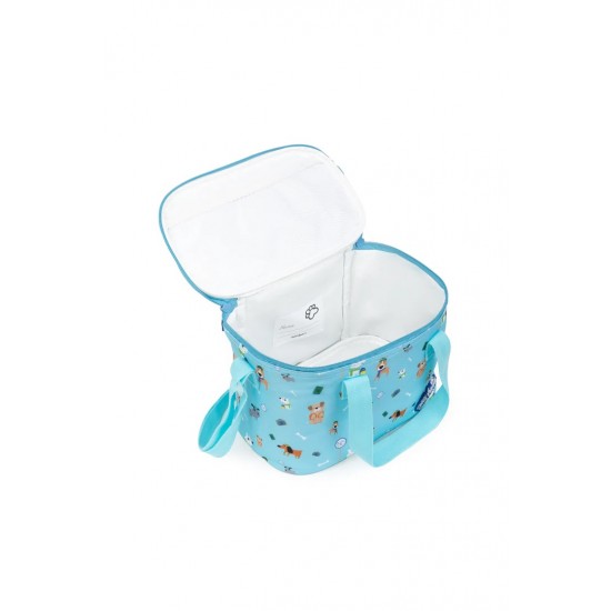 Saco Lanche Dog Person Blue 