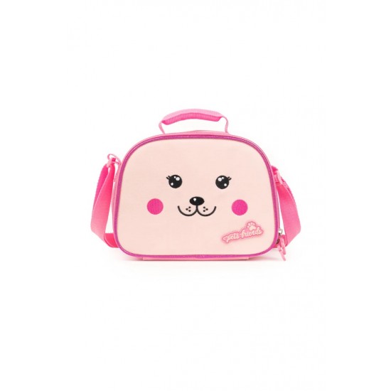 Saco Lanche Dog Person Pink Furry