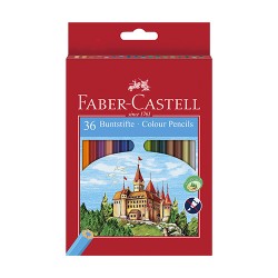 Cx.36 lápis cor longos faber-castell eco hexag.   