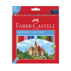 Cx.48 lápis cor longos faber-castell eco hexag.   