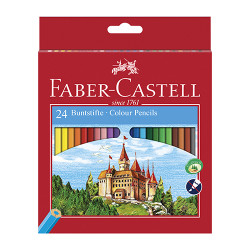 Cx.24 lapis cor longos faber-castell eco hexag.    Cx.24 lapis cor longos faber-castell eco hexag.
