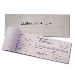 Livro de recibos aluguer 100f