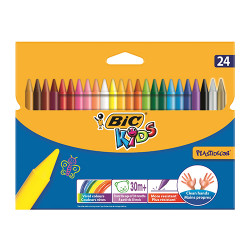 Cx.24 lápis cera bic kids plastidecor Cx.24 lápis cera bic kids plastidecor