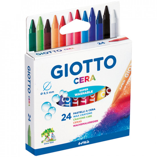 Cx.24 lápis cera giotto natural
