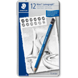 Caixa 12 Lápis Grafite Staedtler Lumograph 100-G12 12 Graduações Caixa 12 Lápis Grafite Staedtler Lumograph 100-G12 12 Graduações