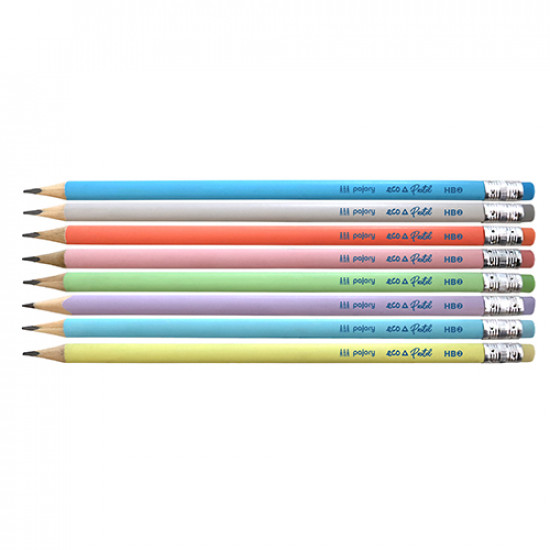 Lápis grafite com borracha nº2/HB eco pastel