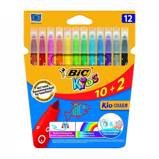 Cx.12 marc. Feltro bic kid couleur sort.