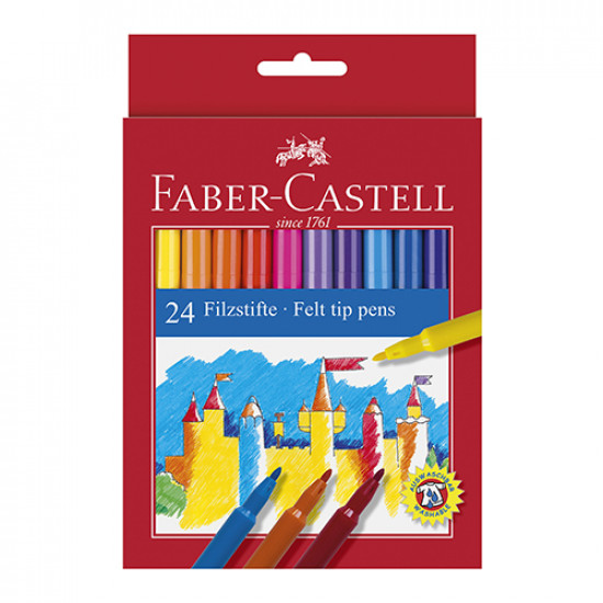 Cx.24 marc. Feltro faber-castell sort.     