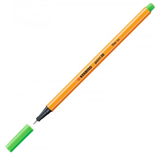 Marc. Fibra stabilo point 88/43 fineliner 0.4mm verde folha
