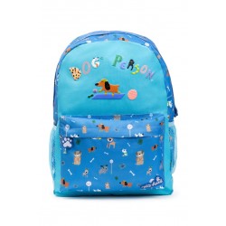 Mochila Dog Person Blue