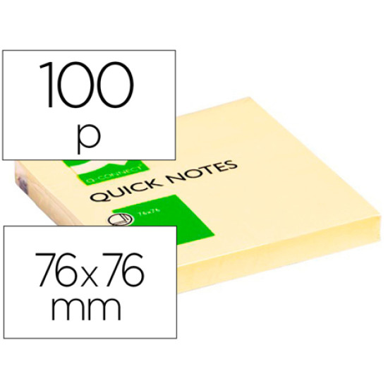 Bloco De Notas Adesivas Amarelo (76 X 76 Mm)