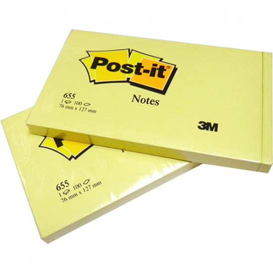 Bloco de notas aderentes post-it 76x127 655