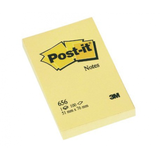 Bloco de notas aderentes post-it 51x76mm 656