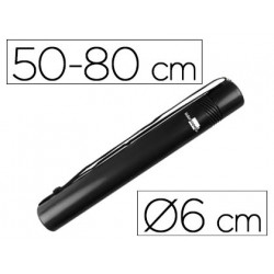 Tubo porta-desenhos plast. Extensivel 80cm preto Tubo porta-desenhos plast. Extensivel 80cm preto