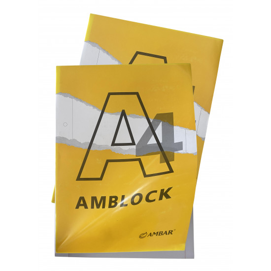 Bloco recarga A4 liso com furos ambar