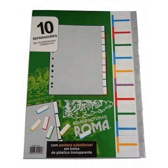 Conj. 10 separadores Plást. Roma