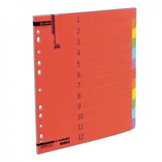 Separador cartolina A4 12 posições